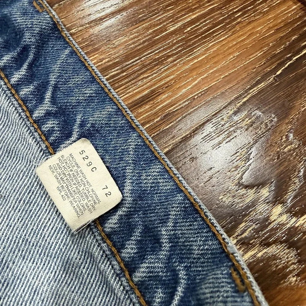 Vintage Levi's 517 Orange Tab Boot Cut Blue Jeans Mens Size 44X30 (40X24 Actual)